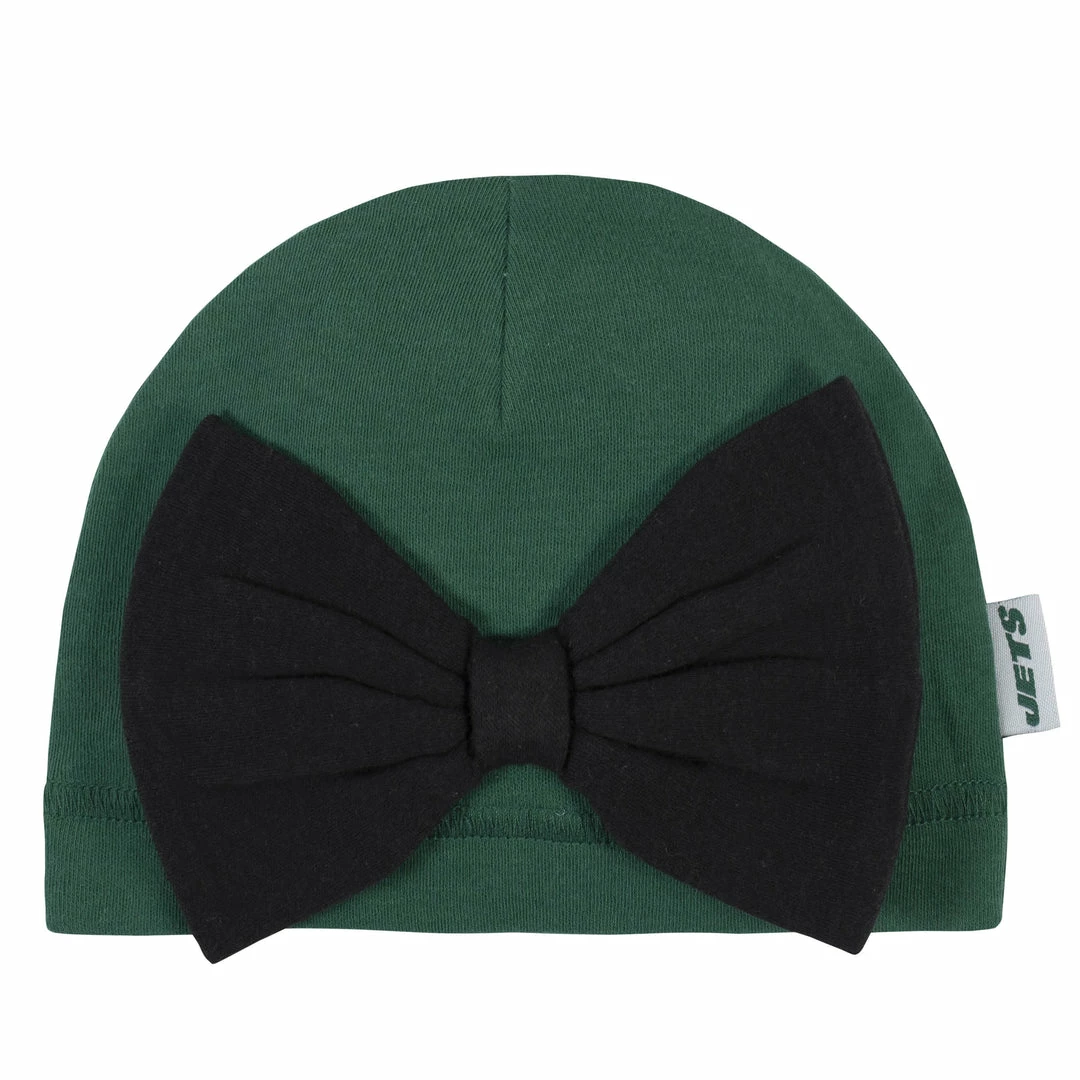 Brand new ✨ NFL BabyPreemie - 24M New York Jets Baby 👧 Girls Bodysuit, Pant, And Cap Set ⭐ 4 NFL BabyPreemie - 24M New York Jets Baby Girls Bodysuit, Pant, And Cap Set