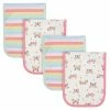 Gerber® 4-Pack Baby Girls Rainbow Terry Burp Cloths BabyPreemie - 24M