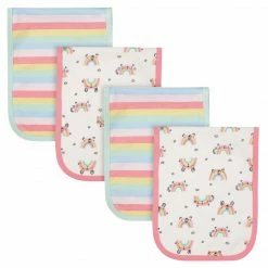 Gerber® 4-Pack Baby Girls Rainbow Terry Burp Cloths BabyPreemie - 24M