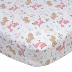 Gerber® Girls Woodland Critters Fitted Crib Sheet Toddler Girl
