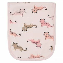 Gerber® 4-Pack Girls Leopard Terry Burp Cloths