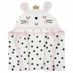Gerber® Baby Girls Bunny Ballerina Hooded Bath Wrap