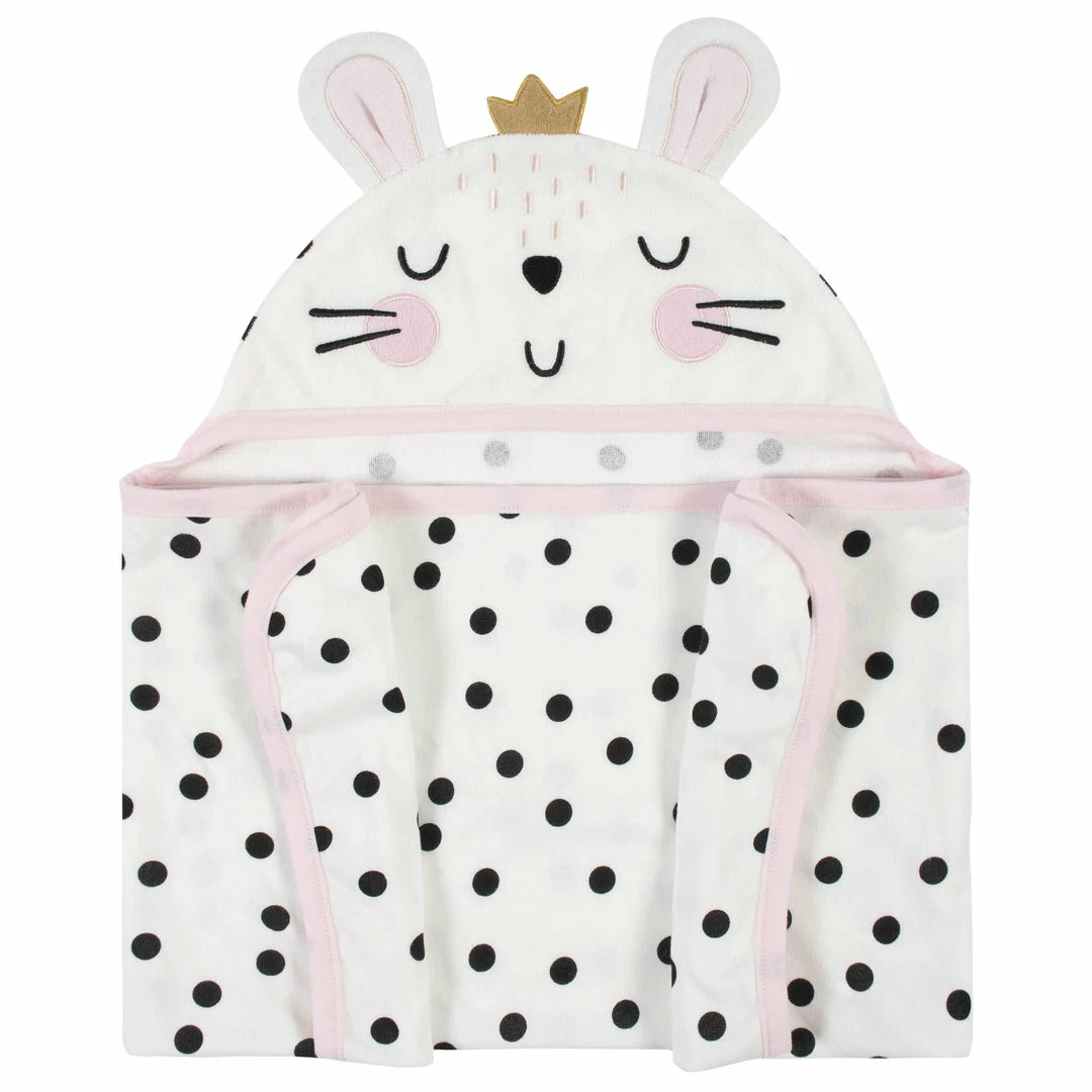 Best Sale ⭐ Gerber® Baby 👧 Girls Bunny Ballerina Hooded Bath Wrap 🛒 1 Gerber® Baby Girls Bunny Ballerina Hooded Bath Wrap