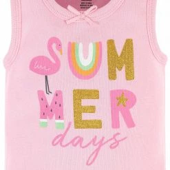 Gerber® See What's New 4-Pack Baby Girls Summer Blossom Tank Onesies® Bodysuits
