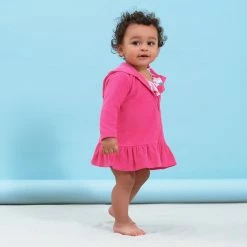 Gerber® Baby & Toddler Girls Pink Zipper Hoodie Terry Coverup