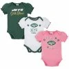 NFL BabyPreemie - 24M New York Jets Baby Girls Short Sleeve Bodysuits