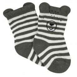 Gerber® 6-Pack Baby Boys Bear Wiggle Proof® Jersey Crew Socks