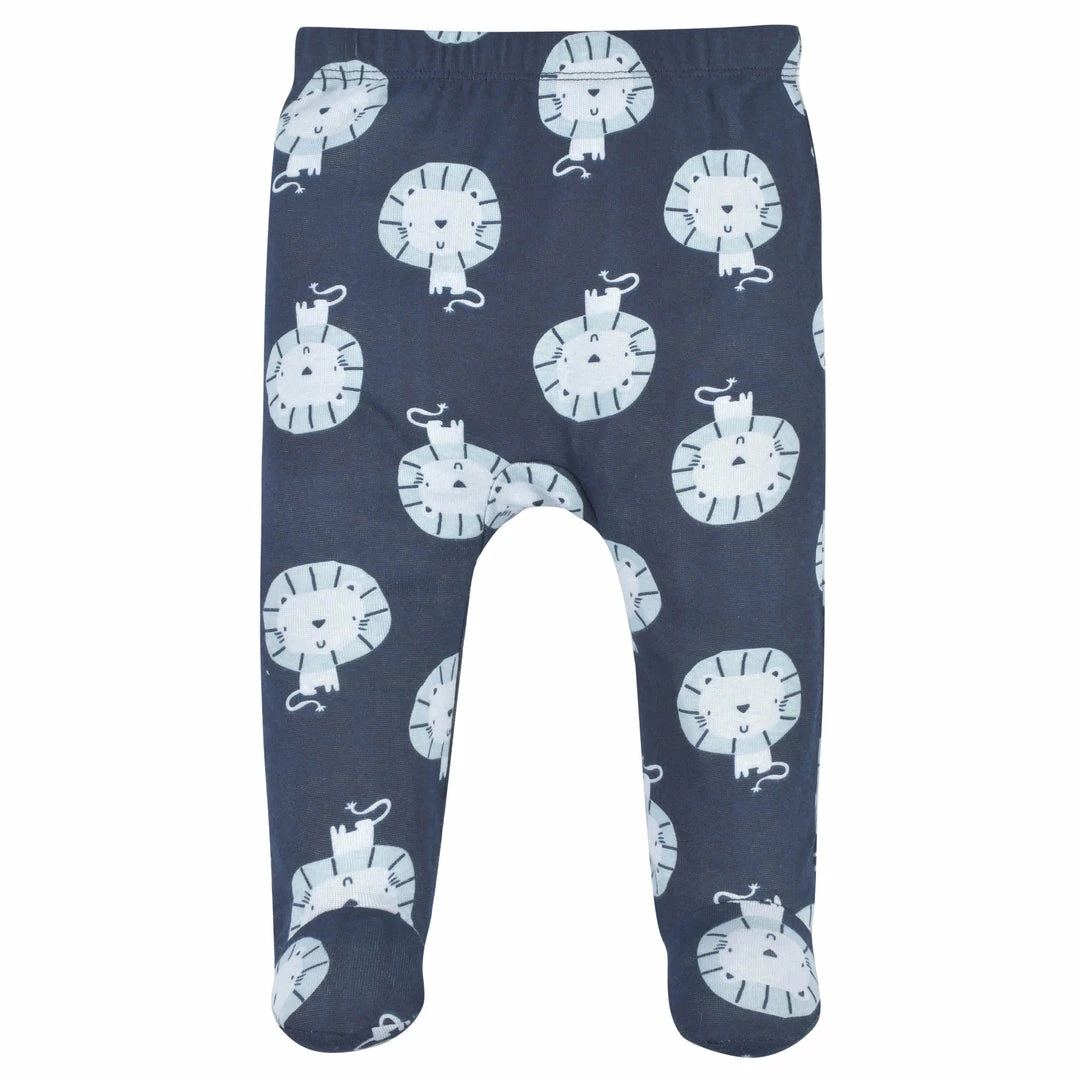 Best Pirce 👏 Gerber® 3-Piece Baby Boys Comfy Stretch Lion Long Sleeve 👚 Shirt, Footed Pant, & Cap Set BabyPreemie - 24M ✔️ 6 Gerber® 3-Piece Baby Boys Comfy Stretch Lion Long Sleeve Shirt, Footed Pant, & Cap Set BabyPreemie - 24M