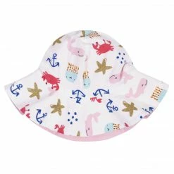 Gerber® 3-Piece Baby Girls' Sea Creatures Dress, Diaper Cover, And Hat Set