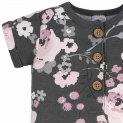 Promo 🔔 Gerber® 2-Pack Baby 👧 Girls Floral & Daisies Short Sleeve Rompers ✨ 8 Gerber® 2-Pack Baby Girls Floral & Daisies Short Sleeve Rompers