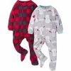 Gerber® BabyPreemie - 24M 2-Pack Baby & Toddler Neutral Frosty Fleece Pajamas