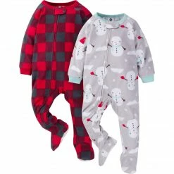 Gerber® BabyPreemie - 24M 2-Pack Baby & Toddler Neutral Frosty Fleece Pajamas