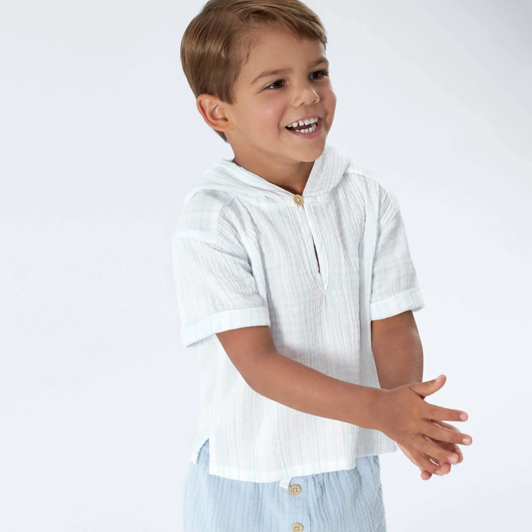 Outlet ✔️ Gerber® Kids Infant & Toddler Neutral Striped Gauze Hoodie BabyPreemie - 24M 🧨 6 Gerber® Kids Infant & Toddler Neutral Striped Gauze Hoodie BabyPreemie - 24M