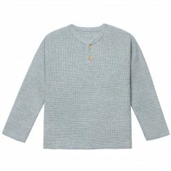 Gerber® Kids Infant & Toddler Boys Gray Heather Henley Sweater