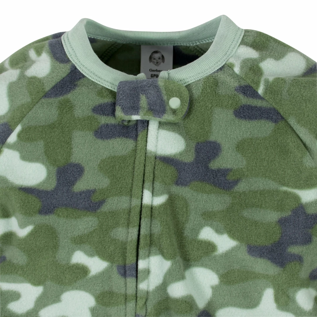 Hot Sale ✔️ Gerber® BabyPreemie - 24M 2-Pack Baby Boys Camo & Dino Fleece Pajamas 🧨 6 Gerber® BabyPreemie - 24M 2-Pack Baby Boys Camo & Dino Fleece Pajamas