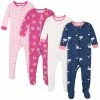 Gerber® 4-Pack Baby & Toddler Girls Dreams & Rainbows Snug Fit Footed Cotton Pajamas BabyPreemie - 24M