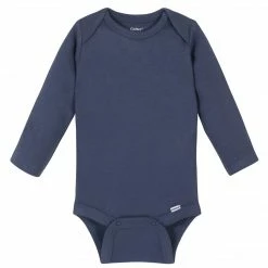 Gerber® Solid Essentials Premium Long Sleeve Onesies® Bodysuit - Navy