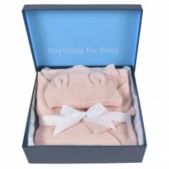 Gerber® BabyPreemie - 24M 3-Piece Baby Girls Pink Knit Outfit & Blanket Set