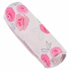 Gerber® Baby Girls Comfy Stretch Roses & Bunnies Reversible Baby Blanket