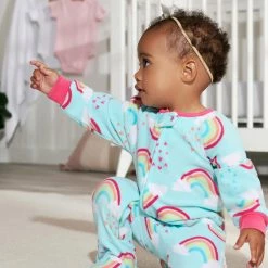 Gerber® BabyPreemie - 24M 2-Pack Baby & Toddler Girls Rainbow Fleece Pajamas