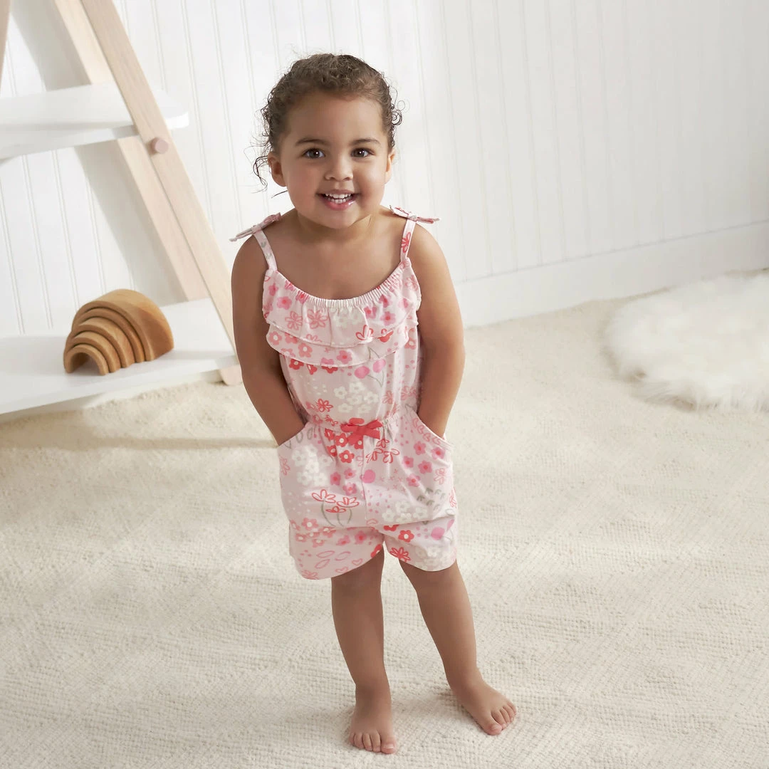 Cheap 👏 Gerber® 2-Pack Baby & Toddler 👧 Girls Cherry Kisses Tank Rompers ⭐ 3 Gerber® 2-Pack Baby & Toddler Girls Cherry Kisses Tank Rompers