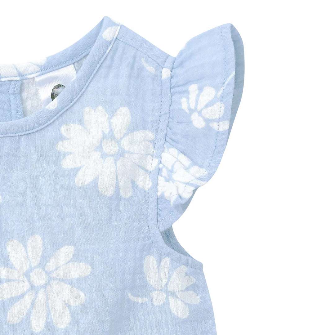Hot Sale 🎉 Gerber® Kids Infant & Toddler 👧 Girls Blue Floral Gauze Flutter Sleeve Top BabyPreemie - 24M ❤️ 3 Gerber® Kids Infant & Toddler Girls Blue Floral Gauze Flutter Sleeve Top BabyPreemie - 24M