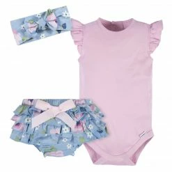 Wholesale 🧨 Gerber® See What's New 3-Piece Baby 👧 Girls Periwinkle Garden Onesies® Bodysuit, Diaper Cover & Headband Set 👏 13 Gerber® See What's New 3-Piece Baby Girls Periwinkle Garden Onesies® Bodysuit, Diaper Cover & Headband Set