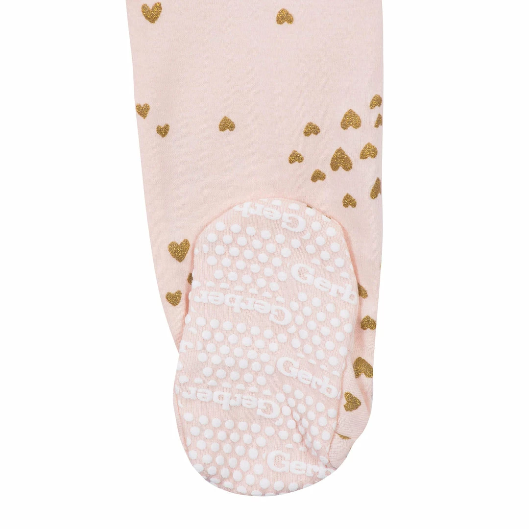 Hot Sale 💯 Gerber® BabyPreemie - 24M 2-Pack Baby & Toddler 👧 Girls Love Snug Fit Footed Cotton Pajamas 🌟 6 Gerber® BabyPreemie - 24M 2-Pack Baby & Toddler Girls Love Snug Fit Footed Cotton Pajamas