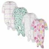Onesies® Brand 4-Pack Baby Girls Sweet Treat Sleep N' Plays BabyPreemie - 24M