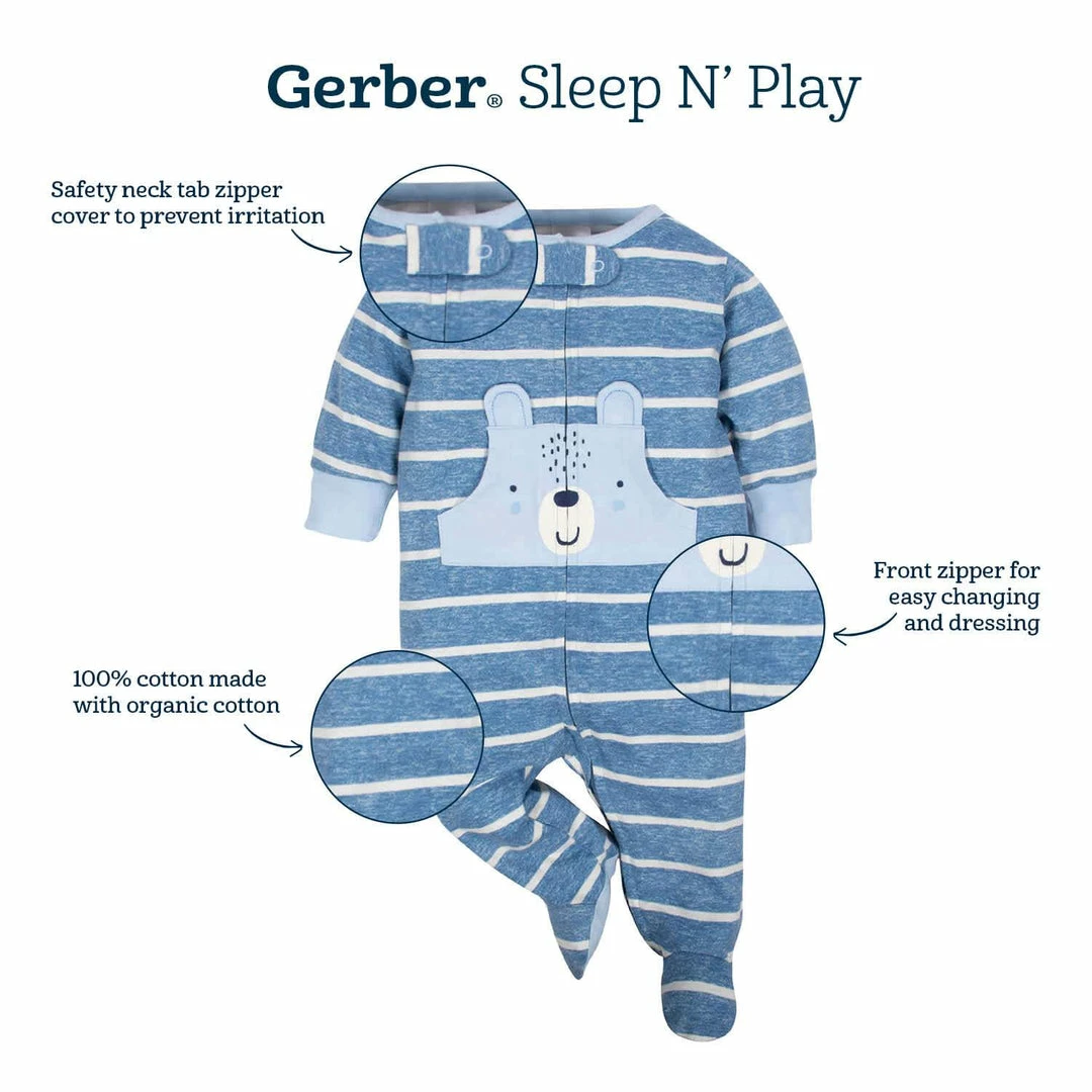 Best deal 🤩 Gerber® BabyPreemie - 24M 18-Piece Baby 👧 Girls Bear Sleep 'N Play, Onesies® Bodysuit, And Burpcloth Set 🤩 11 Gerber® BabyPreemie - 24M 18-Piece Baby Girls Bear Sleep 'N Play, Onesies® Bodysuit, And Burpcloth Set