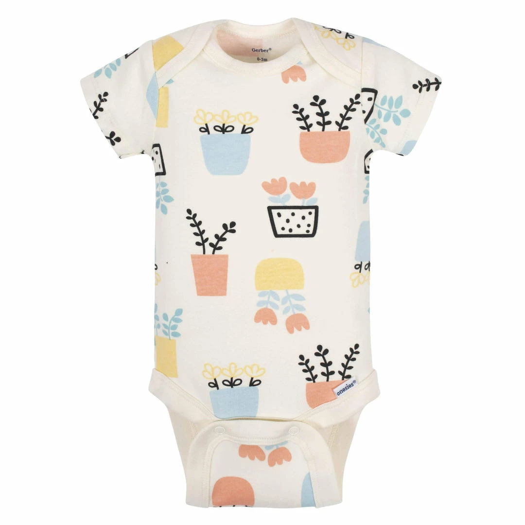Cheap 🛒 Gerber® BabyPreemie - 24M 5-Pack Baby 👧 Girls Comfy Stretch Flower Pot Short Sleeve Onesies® Bodysuits ⭐ 3 Gerber® BabyPreemie - 24M 5-Pack Baby Girls Comfy Stretch Flower Pot Short Sleeve Onesies® Bodysuits