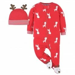 Gerber® 2-Piece Baby Neutral Reindeer Sleep 'n Play & Hat