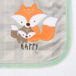 Gerber® BabyPreemie - 24M Boys Happy Fox Plush Blanket