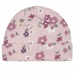 Gerber® BabyPreemie - 24M 8-Piece Organic Baby Girls Floral Caps & No Scratch Mittens