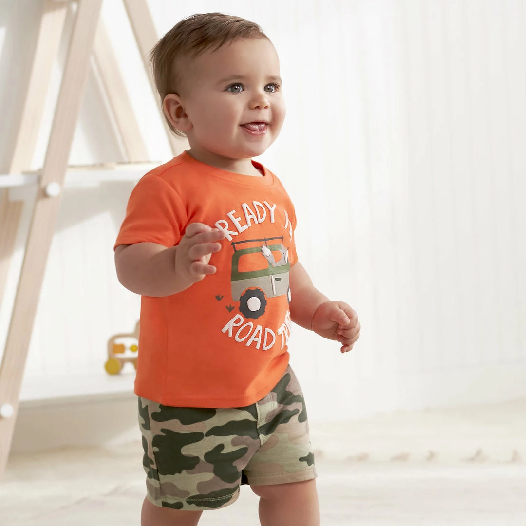 Wholesale 🤩 Gerber® See What's New 4-Piece Infant & Toddler Boys Camping Fun Tees, Shorts & Pants Set 🎁 2 Gerber® See What's New 4-Piece Infant & Toddler Boys Camping Fun Tees, Shorts & Pants Set