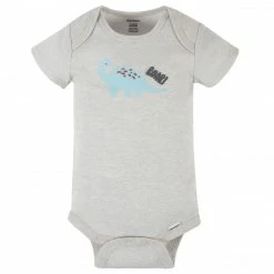 Gerber® 4-Pack Baby Boys Dino Blues Short Sleeve Onesies® Bodysuits