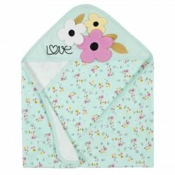 Gerber® 4-Piece Baby Girls Floral Hooded Towel & Washcloth Set Bath