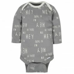 Hot Sale 🤩 Gerber® 2-Pack Organic Baby Neutral Happy Long Sleeve Onesies® Bodysuits 🧨 8 Gerber® 2-Pack Organic Baby Neutral Happy Long Sleeve Onesies® Bodysuits