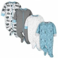 Onesies® Brand BabyPreemie - 24M 4-Pack Baby Neutral Elephant Sleep N' Plays
