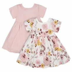 Gerber® 2-Pack Baby Girls Pink Floral Short Sleeve Dresses See What's New