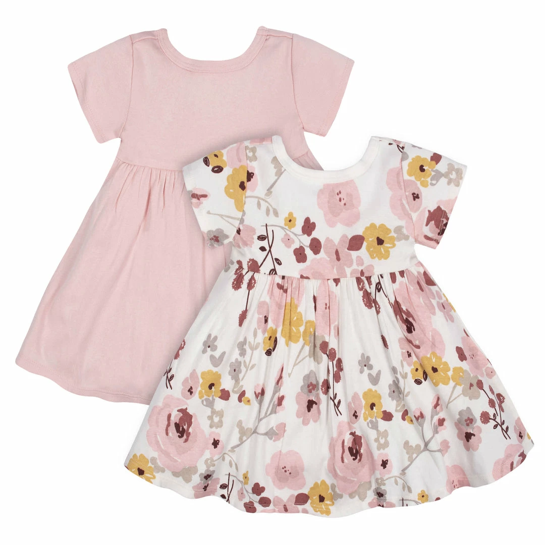 Top 10 🔥 Gerber® 2-Pack Baby 👧 Girls Pink Floral Short Sleeve 👗 Dresses See What's New 🎁 1 Gerber® 2-Pack Baby Girls Pink Floral Short Sleeve Dresses See What's New