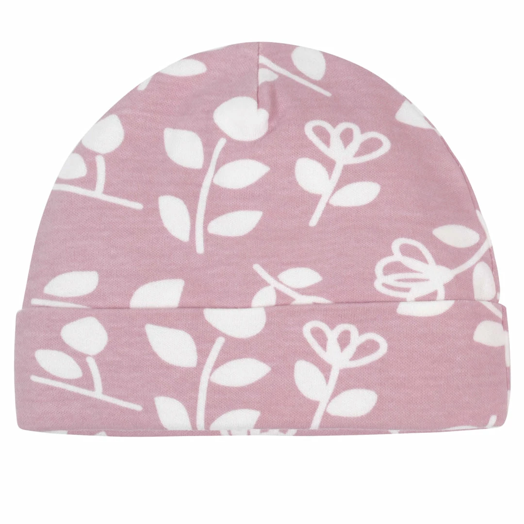 Flash Sale 😍 Gerber® 8-Piece Organic Baby 👧 Girls Fox Caps & No Scratch Mittens BabyPreemie - 24M ❤️ 5 Gerber® 8-Piece Organic Baby Girls Fox Caps & No Scratch Mittens BabyPreemie - 24M