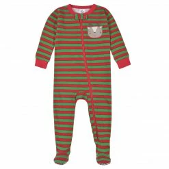 Gerber® BabyPreemie - 24M Baby Neutral Reindeer Snug Fit Footed Cotton Pajamas