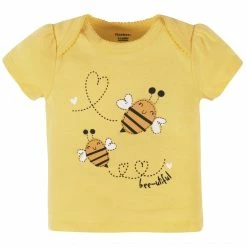 Gerber® 4-Piece Baby Girls Bee Garden Onesies® Bodysuit, Tee, Skort & Pant Set See What's New