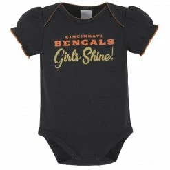 NFL Cincinnati Bengals Baby Girls Short Sleeve Bodysuits