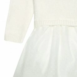 Gerber® Kids BabyPreemie - 24M Infant & Toddler Girls White Sweater Dress With Tulle Skirt