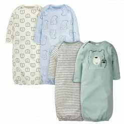 Gerber® 4-Pack Baby Boys Bear Gowns BabyPreemie - 24M