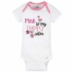 2-Piece Baby Girls Flamingo Onesies® Brand Bodysuit And Active Pant Set