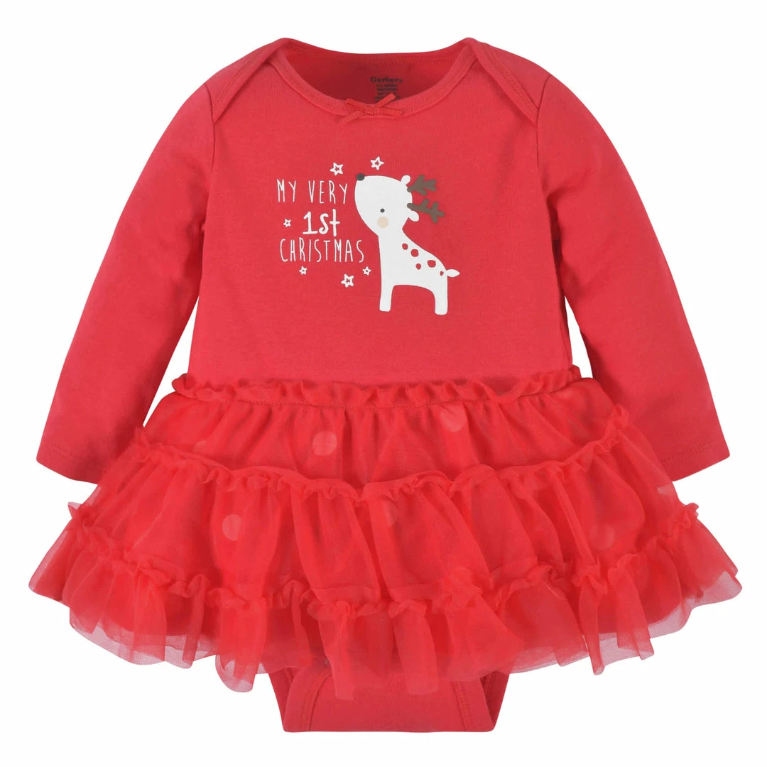 Discount 👍 Gerber® 2-Piece Baby 👧 Girls Reindeer 👗 Skirted Onesies® Bodysuit & Cap BabyPreemie - 24M 😀 6 Gerber® 2-Piece Baby Girls Reindeer Skirted Onesies® Bodysuit & Cap BabyPreemie - 24M