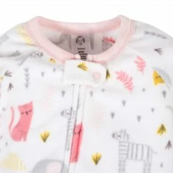 Gerber® BabyPreemie - 24M 2-Pack Baby Girls Zoo & Zebra Fleece Pajamas